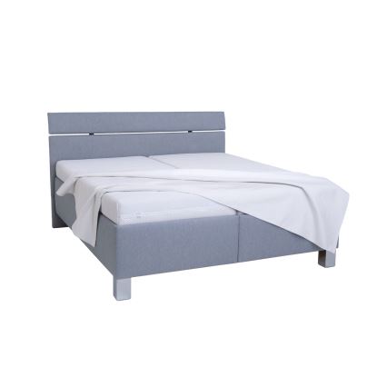 Gestoffeerd bed met een opslagruimte zonder matras ALIS 180x200 cm lichtgrijs