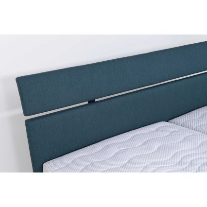 Gestoffeerd bed met een opslagruimte zonder matras ALIS 180x200 cm petrolblauw
