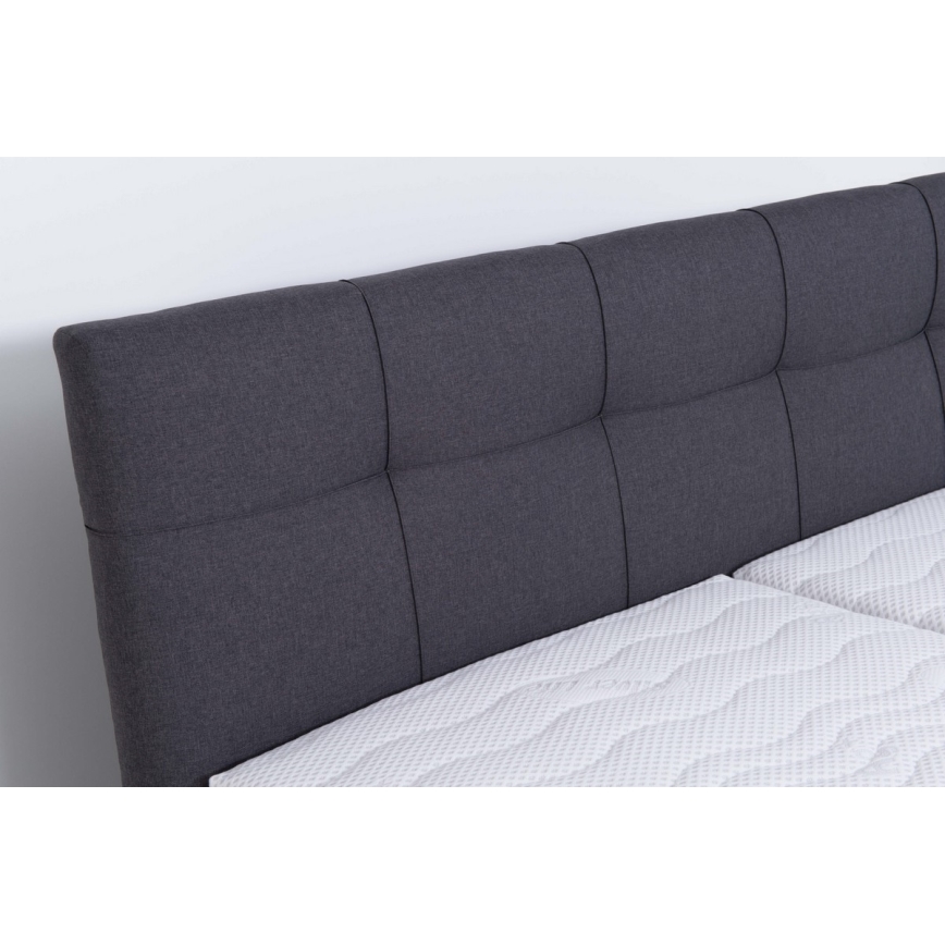 Gestoffeerd bed met een opslagruimte zonder matras MARIA 160x200 cm grijs