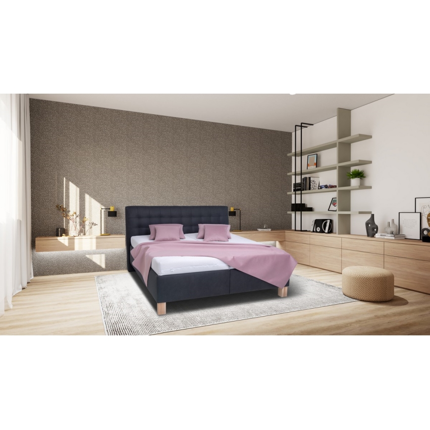 Gestoffeerd bed met een opslagruimte zonder matras VIOLET 160x200 cm antraciet