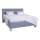 Gestoffeerd bed met matras en opbergruimte ALIS 180x200 cm lichtgrijs