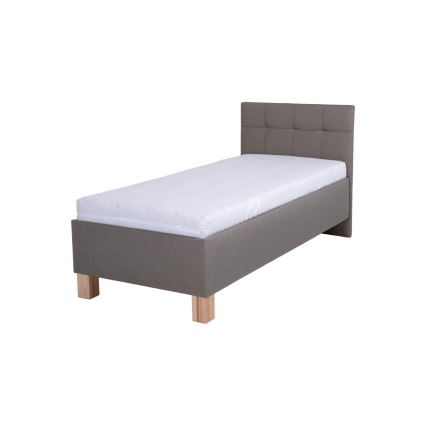 Gestoffeerd bed met matras en opbergruimte MARIA ONE 90x200 cm taupe