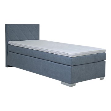 Gestoffeerd bed met matras IDA 90x200 cm blauw