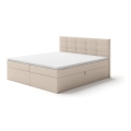 Gestoffeerd bed met matrassen en topper met een opslagruimte EMBER 180x200 cm beige