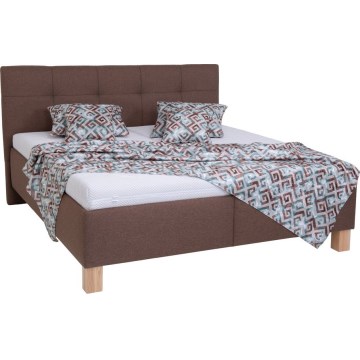 Gestoffeerd bed met opbergruimte zonder matras MARIA 180x200 cm bruin