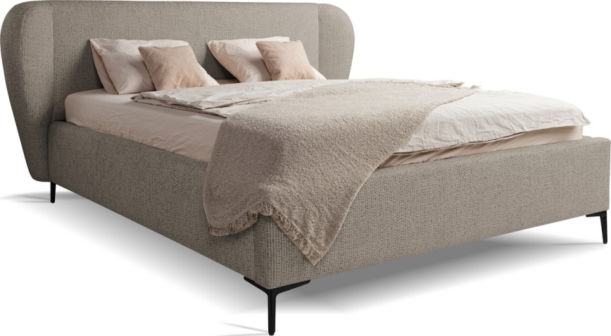 Gestoffeerd bed zonder matras DALIA 160x200 cm grijs