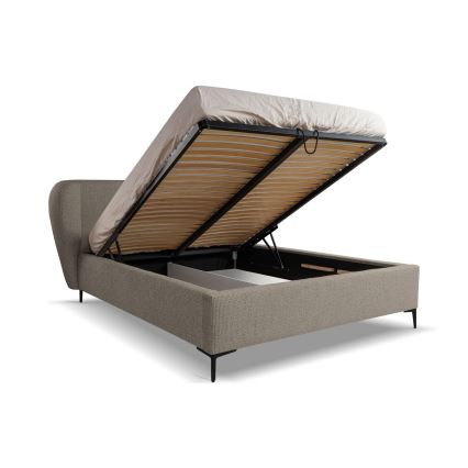 Gestoffeerd bed zonder matras DALIA 160x200 cm grijs