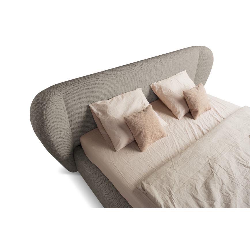 Gestoffeerd bed zonder matras DALIA 160x200 cm grijs
