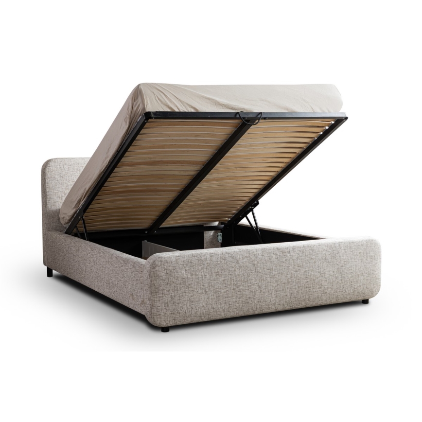 Gestoffeerd bed zonder matras LAJLA 160x200 cm beige