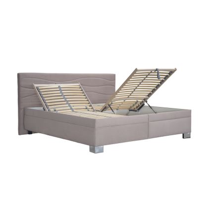 Gestoffeerd bed zonder matras WINDSOR 180x200 cm beige