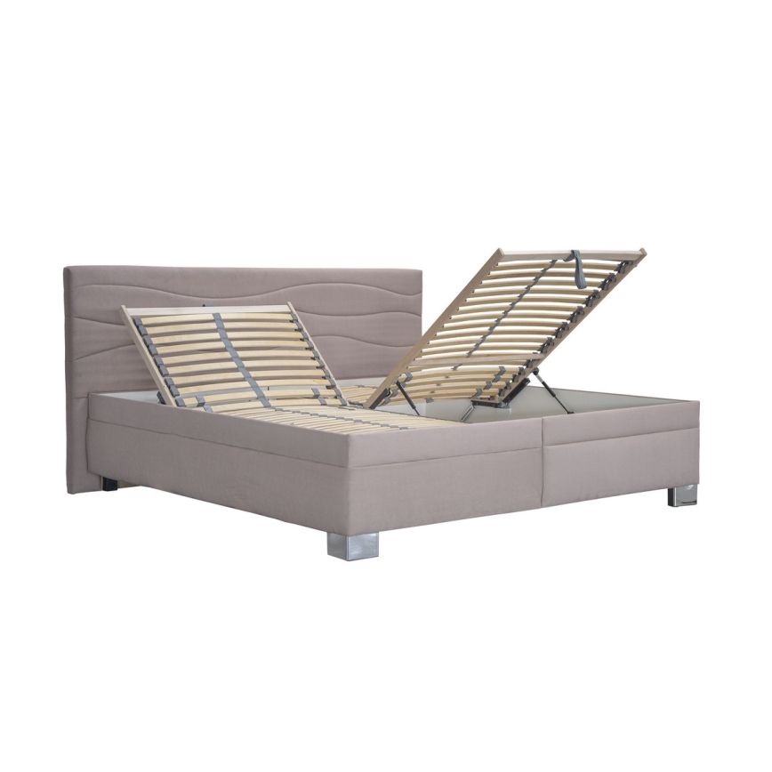 Gestoffeerd bed zonder matras WINDSOR 180x200 cm beige