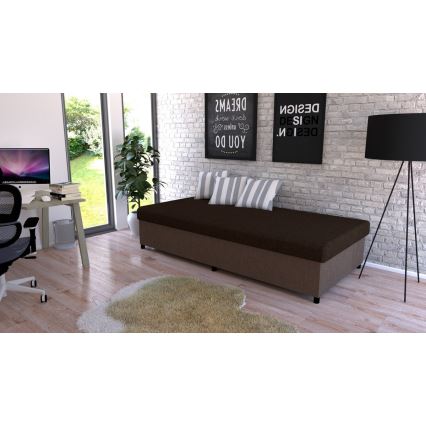 Gestoffeerde dagbed met een opslagruimte CORY 80x200 bruin