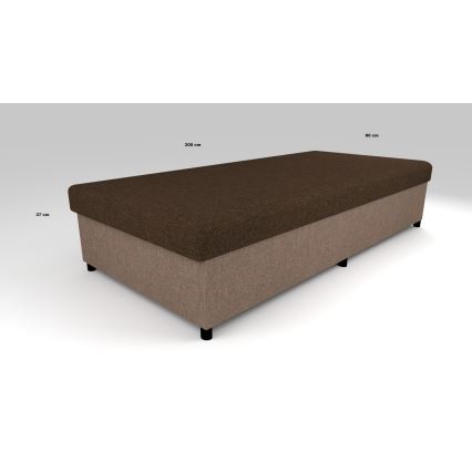 Gestoffeerde dagbed met een opslagruimte CORY 80x200 bruin