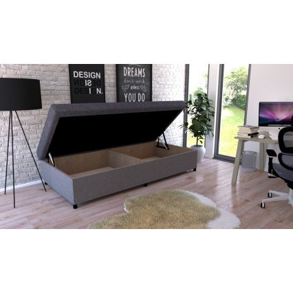 Gestoffeerde dagbed met een opslagruimte CORY 80x200 grijs
