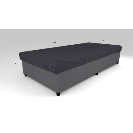 Gestoffeerde dagbed met een opslagruimte CORY 80x200 grijs