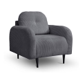 Gestoffeerde fauteuil CLOUDY, grijs