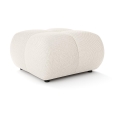 Gestoffeerde poef ALMADA 72x72 cm beige