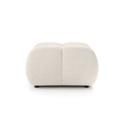 Gestoffeerde poef ALMADA 72x72 cm beige