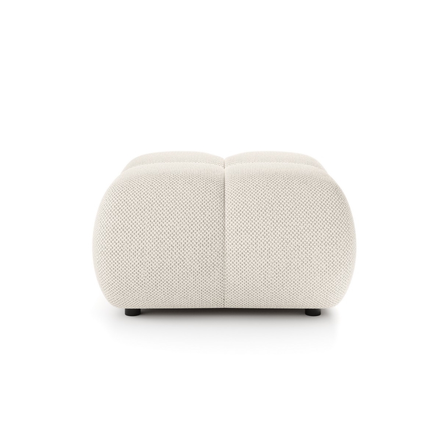 Gestoffeerde poef ALMADA 72x72 cm beige