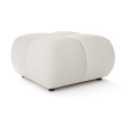 Gestoffeerde poef ALMADA 72x72 cm beige
