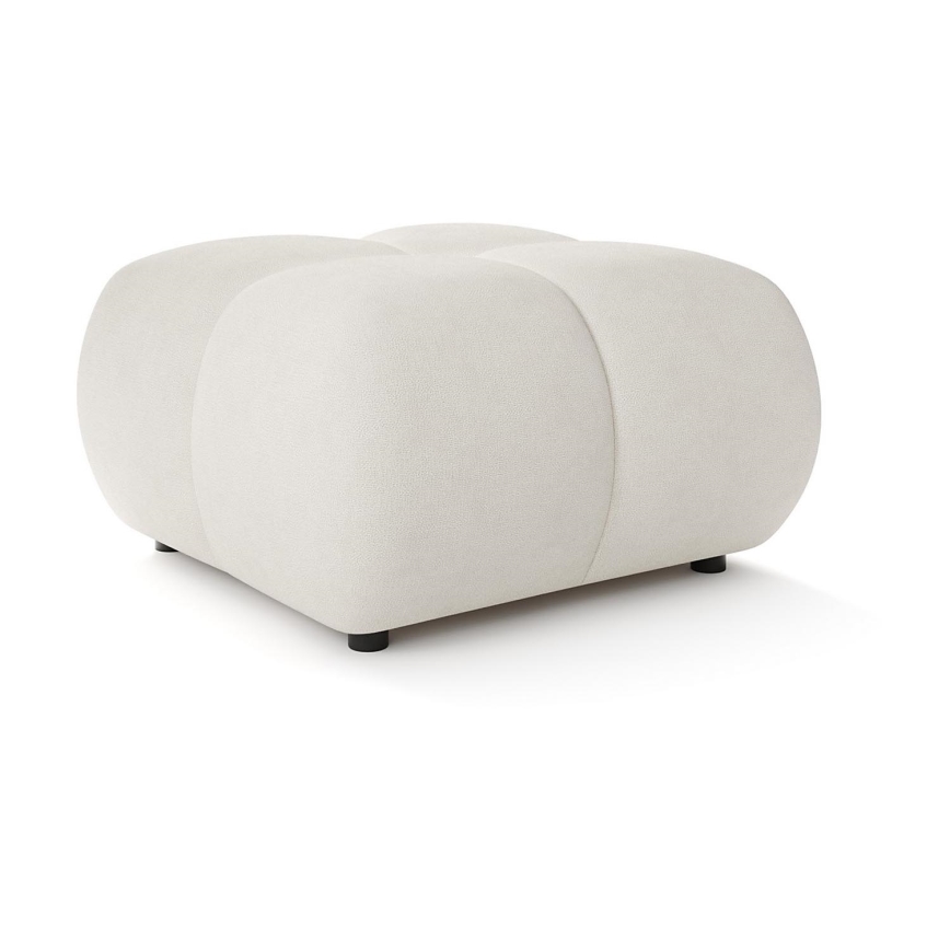 Gestoffeerde poef ALMADA 72x72 cm beige