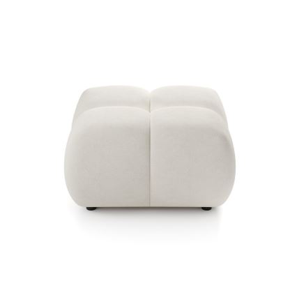 Gestoffeerde poef ALMADA 72x72 cm beige