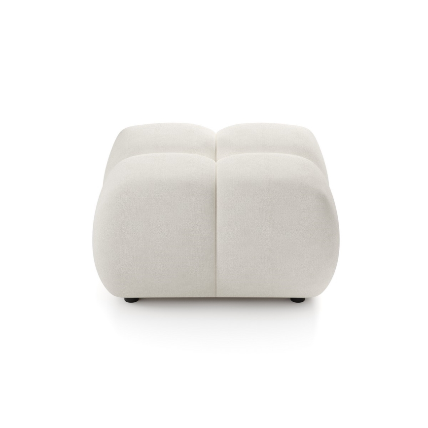 Gestoffeerde poef ALMADA 72x72 cm beige