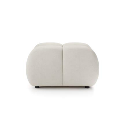 Gestoffeerde poef ALMADA 72x72 cm beige