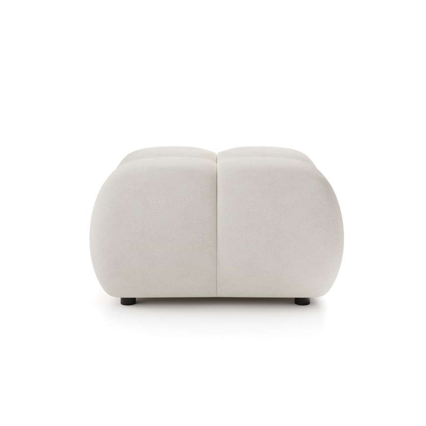 Gestoffeerde poef ALMADA 72x72 cm beige