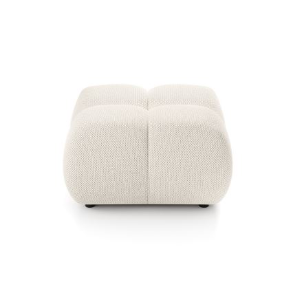 Gestoffeerde poef ALMADA 72x72 cm crème