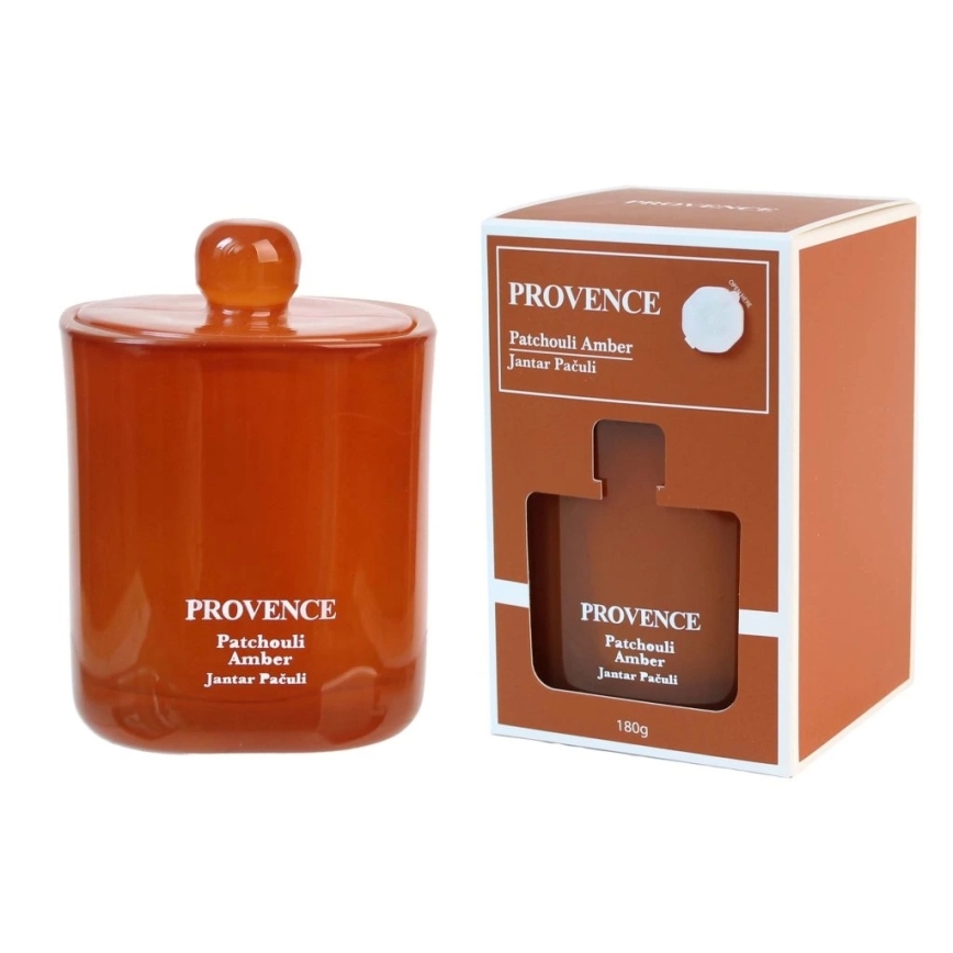 Geurkaars PATCHOULI AMBER 180 g, brandduur 25 uur