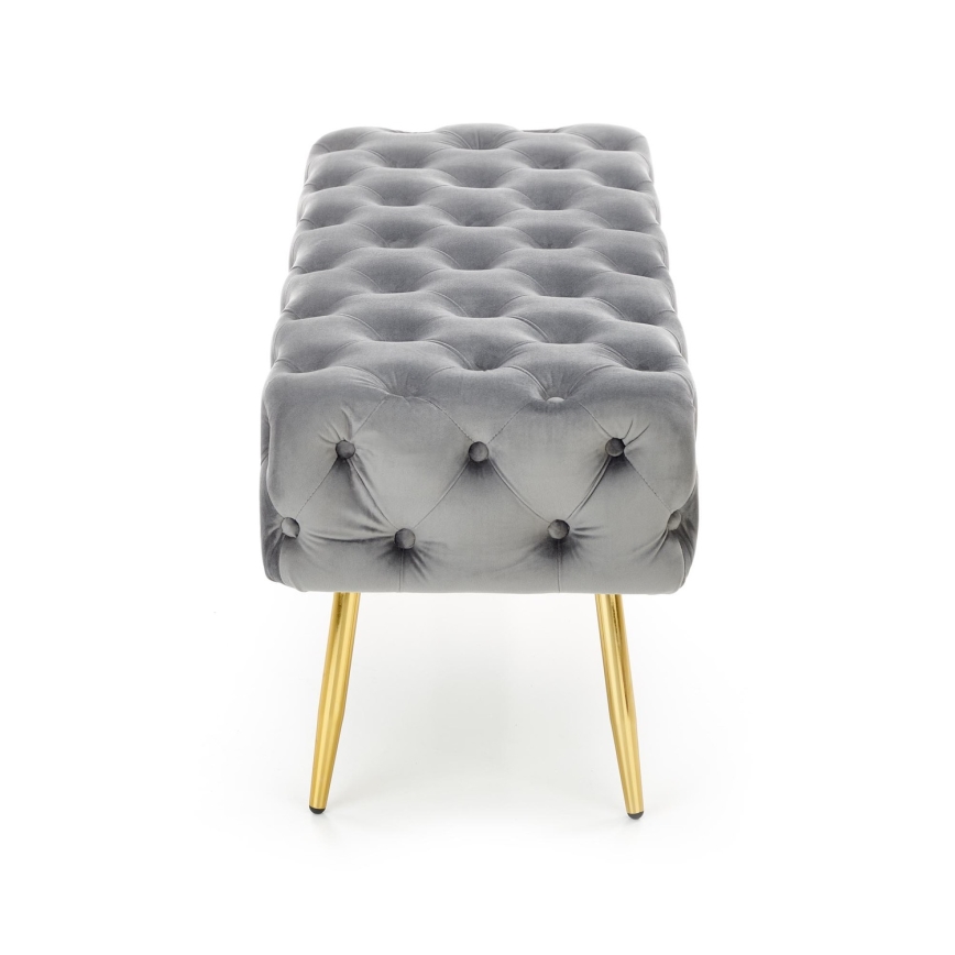 Gewatteerde bank ATHENA 40x100 cm grijs/goud