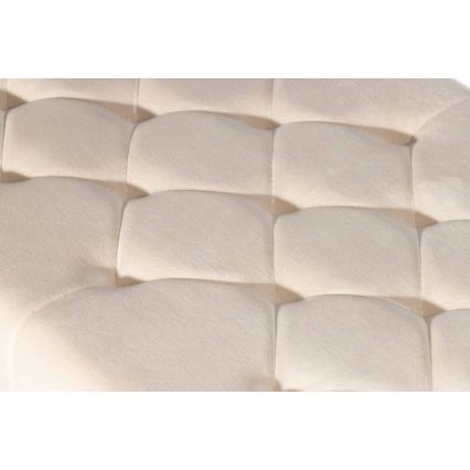 Gewatteerde bank SALIBA 50x97 cm glanzend chroom/crème