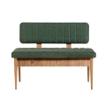 Gewatteerde bank VINA 85x110 cm groen/grenen atlantic