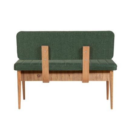 Gewatteerde bank VINA 85x110 cm groen/grenen atlantic