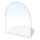 Glas onder de open haard 1300x1200x8 mm halve boog