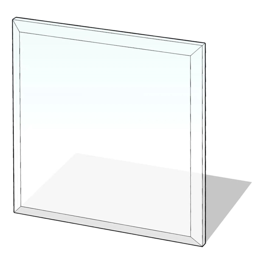 Glas onder de open haard 800x800x8 mm vierhoekig