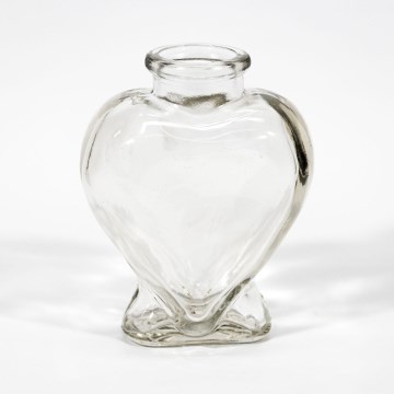 Glazen fles in de vorm van een hart 200 ml helder