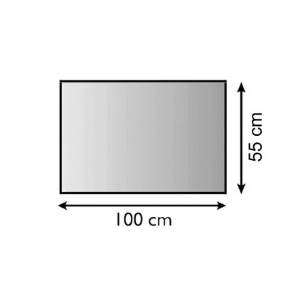 Glasplaat voor kachel 1000x550x6 mm rechthoek