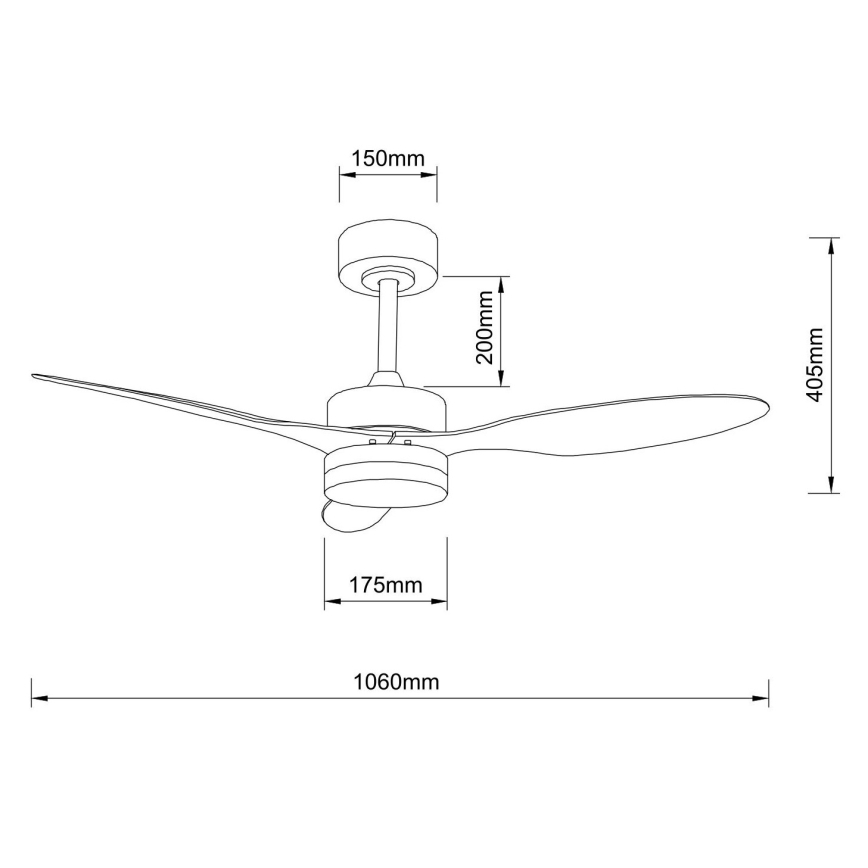 Globo - Ventilateur de plafond à intensité variable LED/20W/230V 2700-6500K + télécommande