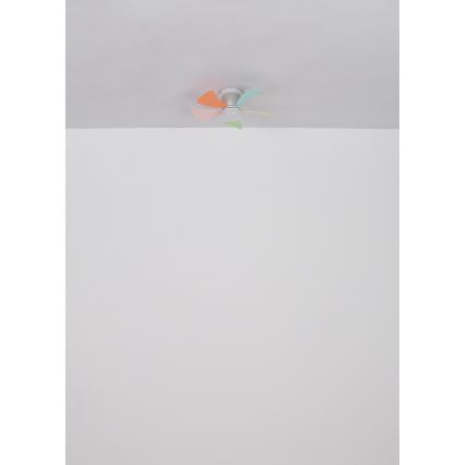 Globo - Dimbare LED-plafondventilator LED/10W/230V 3000-6500K meerkleurig + afstandsbediening
