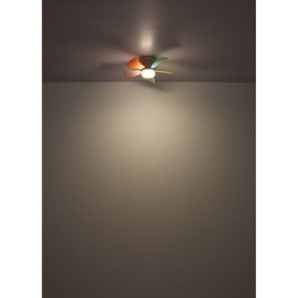 Globo - Ventilateur de plafond LED dimmable LED/10W/230V 3000-6500K multicolore + télécommande