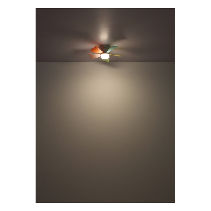 Globo - Ventilateur de plafond LED dimmable LED/10W/230V 3000-6500K multicolore + télécommande