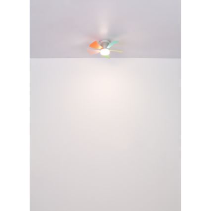Globo - Ventilateur de plafond LED dimmable LED/10W/230V 3000-6500K multicolore + télécommande