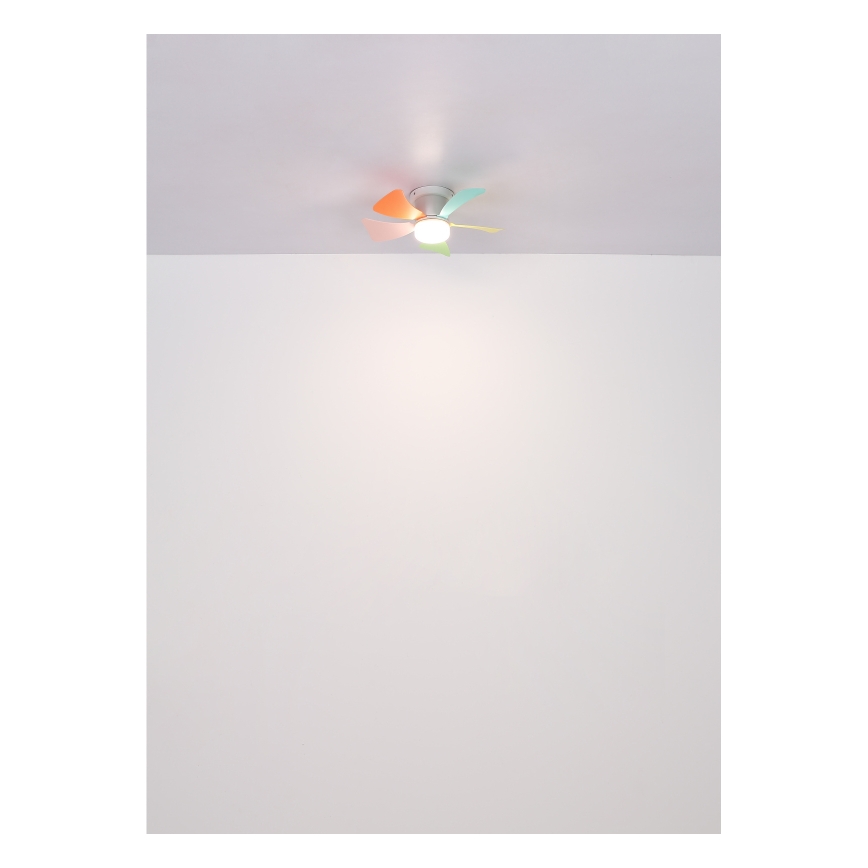 Globo - Ventilateur de plafond LED dimmable LED/10W/230V 3000-6500K multicolore + télécommande