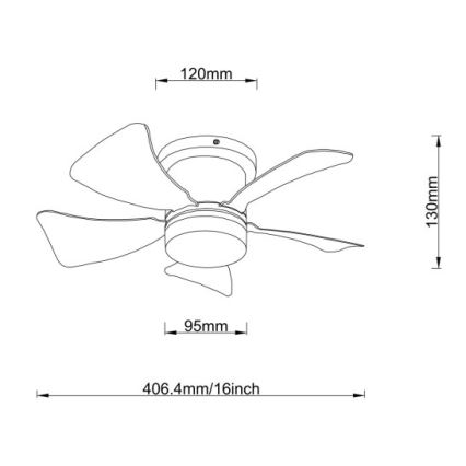 Globo - Ventilateur de plafond LED dimmable LED/10W/230V 3000-6500K multicolore + télécommande