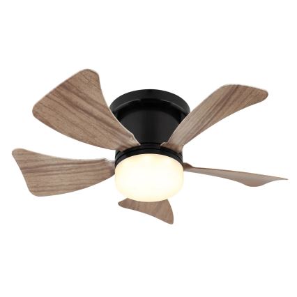 Globo - LED dimbare plafondventilator LED/10W/230V 3000-6500K bruin + afstandsbediening