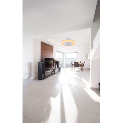 Globo - LED Dimbare plafondlamp met ventilator LED/40W/230V 3000-6000K + afstandsbediening