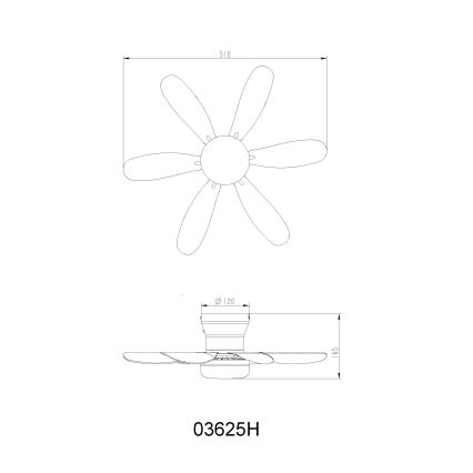 Globo - LED-dimbare plafondventilator LED/5W/230V 2700-6500K bruin + afstandsbediening