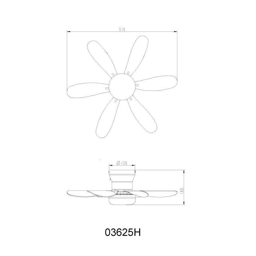 Globo - LED-dimbare plafondventilator LED/5W/230V 2700-6500K bruin + afstandsbediening